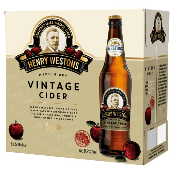 Henry Westons Vintage Cider 500ml (Pack of 8)