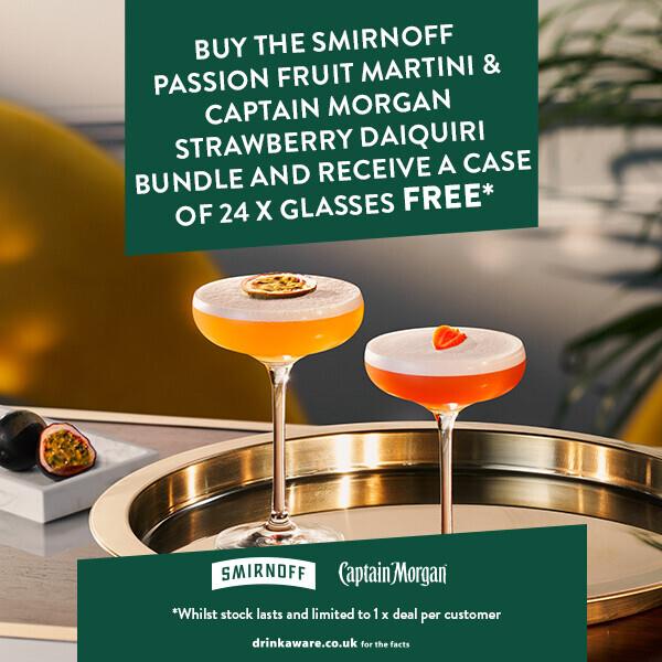 2 x Diageo Cocktail BIB & Glass Bundle (Pack of 2)