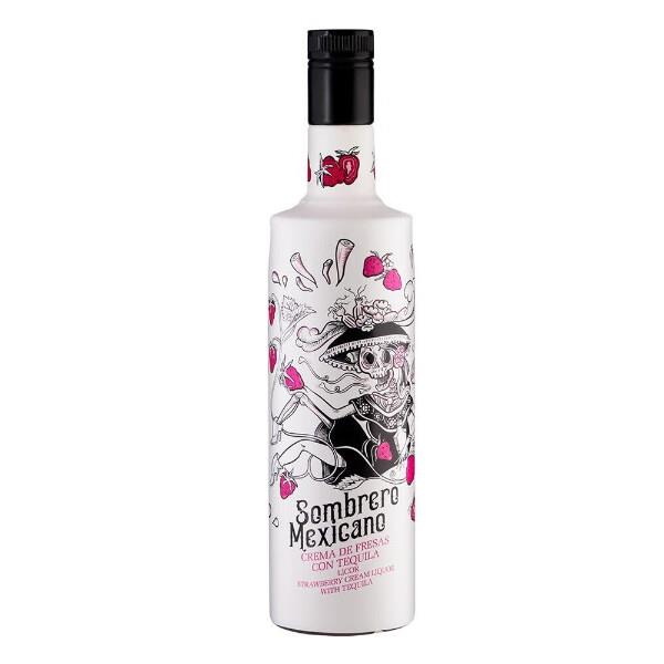 Sombrero Mexicano Strawberry Tequila Cream Liqueur 70cl (Pack of 1)