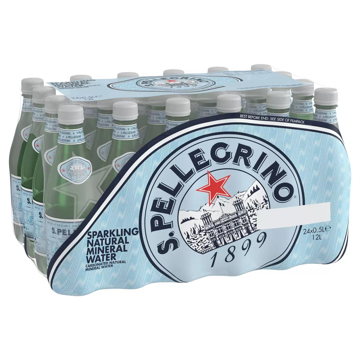 San Pellegrino Sparkling Mineral Water, 24 x 500ml