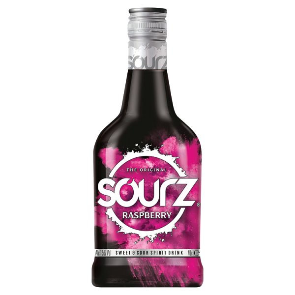 Sourz The Original Raspberry Sweet & Sour Liqueur 70cl (Pack of 6)