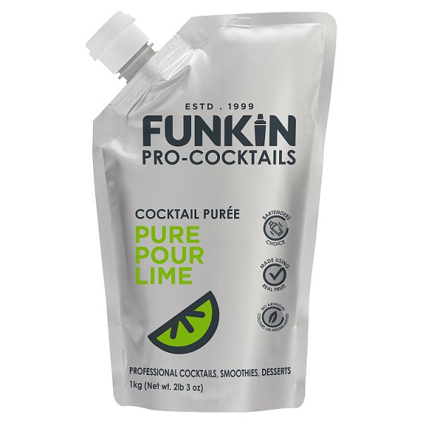 Funkin Pro-Cocktails Pure Pour Lime Cocktail Purée 1kg (Pack of 1)