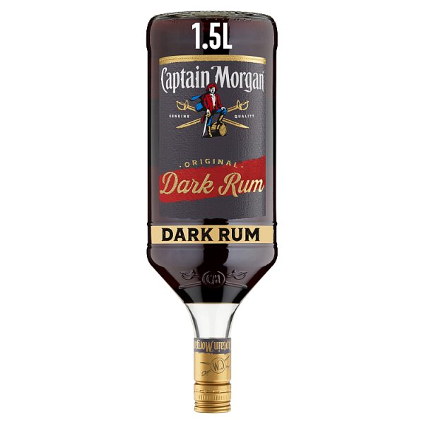 Captain Morgan Dark Rum 40% vol 1.5L Bottle (Pack of 1)