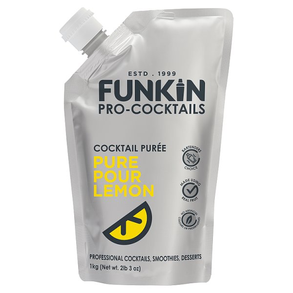 Funkin Pro-Cocktails Pure Pour Lemon Cocktail Purée 1kg (Pack of 1)