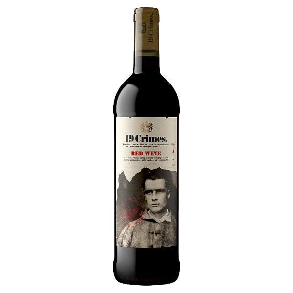 19 Crimes Red Wine 750ml (Pack of 6) - Bulkbuydirect