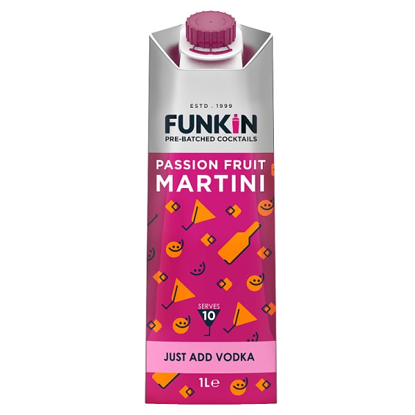 Funkin Pre-Batched Cocktails Passion Fruit Martini 1L (Pack of 1)
