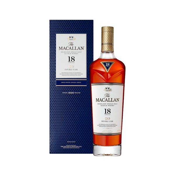 The Macallan Double Cask Single Malt 18 Year Old Scotch Whisky 70cl (Pack of 1)