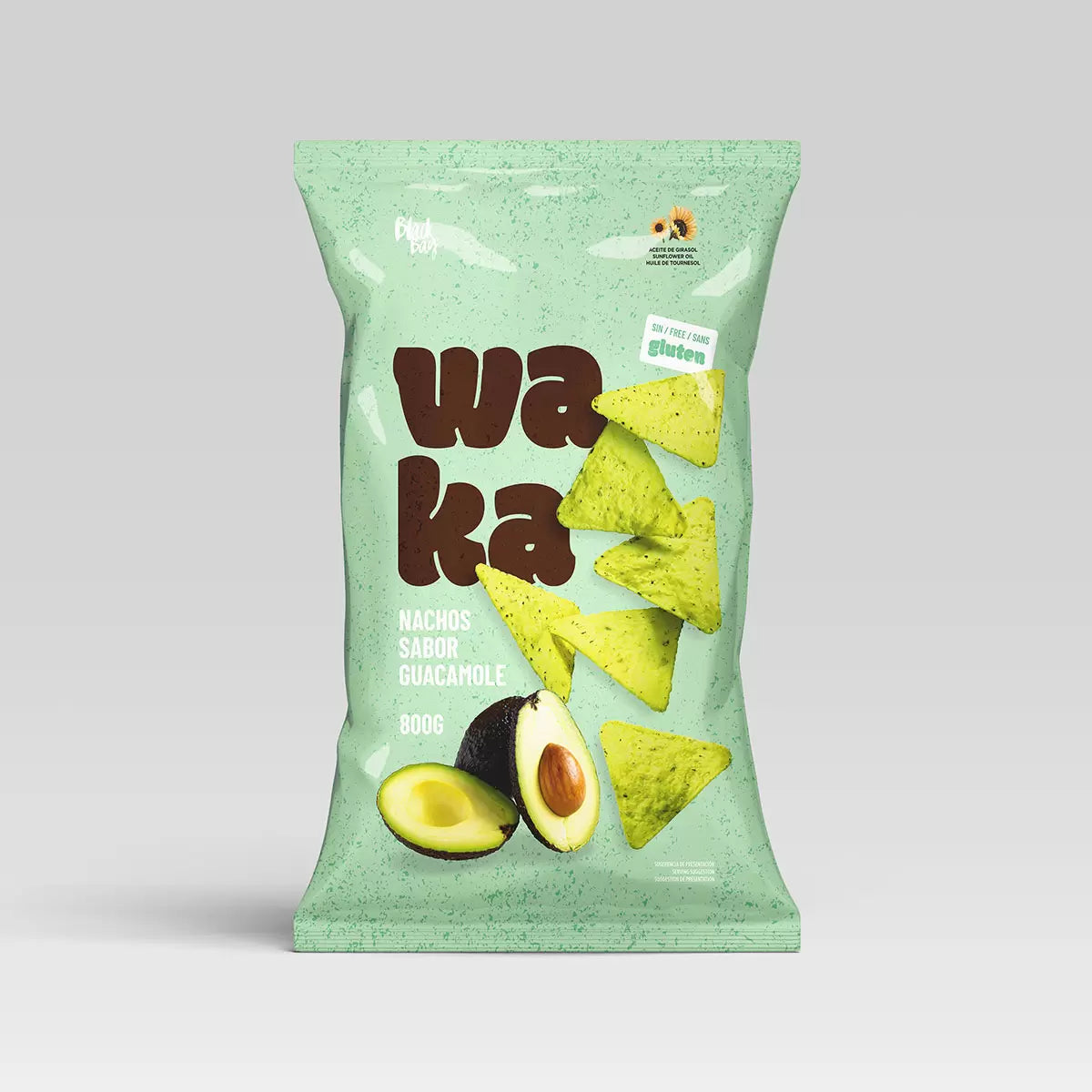 Black Bag Waka Guacamole Nacho Chips, 800g (Pack of 1) - Bulkbuydirect