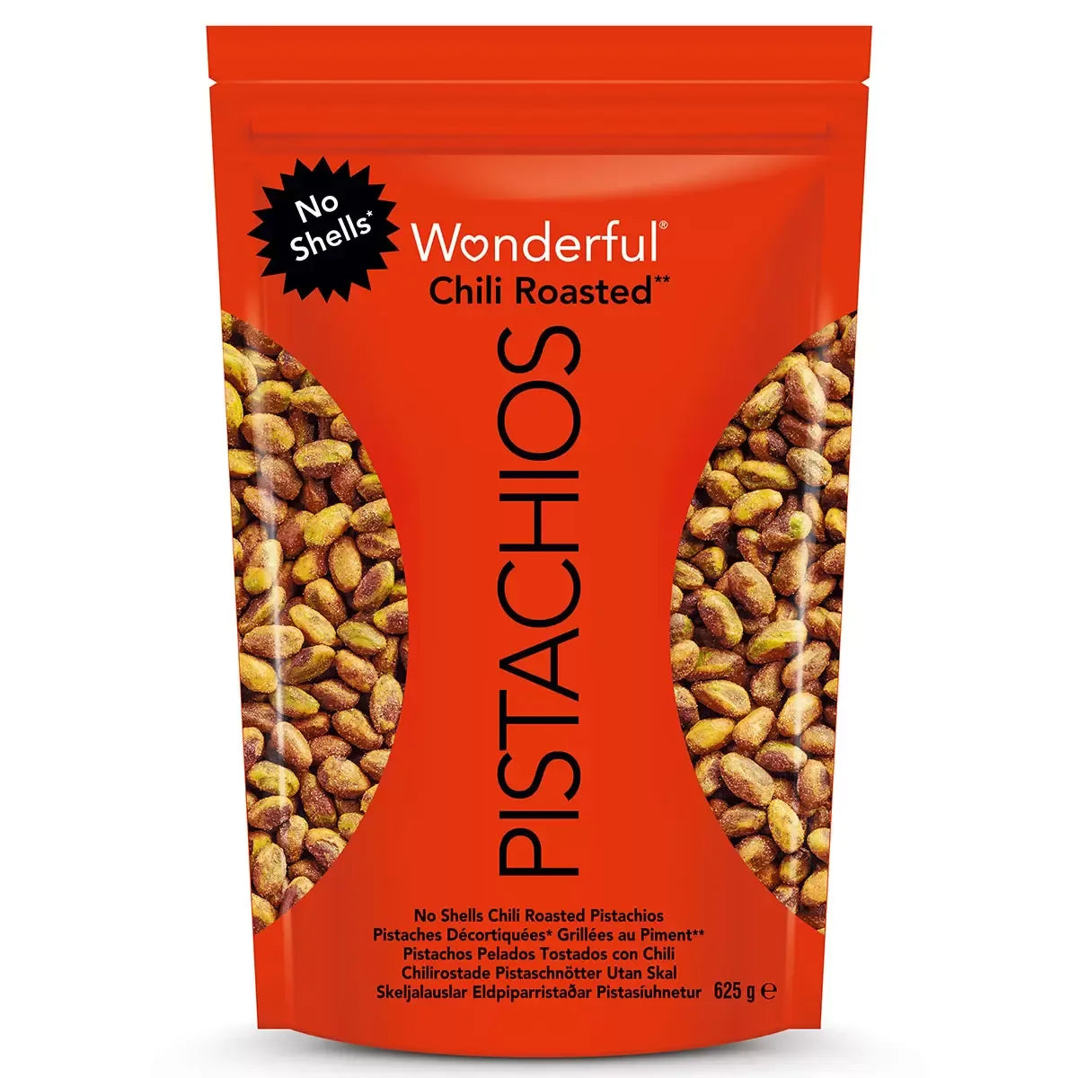 Wonderful Chili Roasted Pistachios, 625g (Pack of 1) - Bulkbuydirect