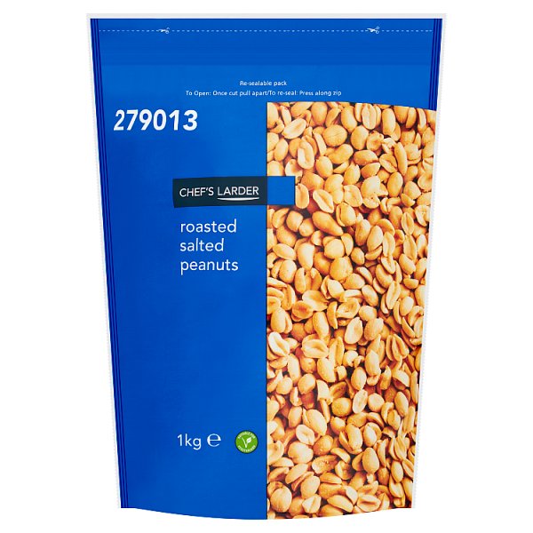 Chef's Larder Roasted Salted Peanuts 1kg (pack of 1)