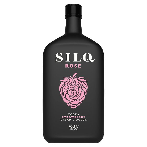 Silq Rose Strawberry Vodka Cream Liqueur 70cl (Pack of 6)