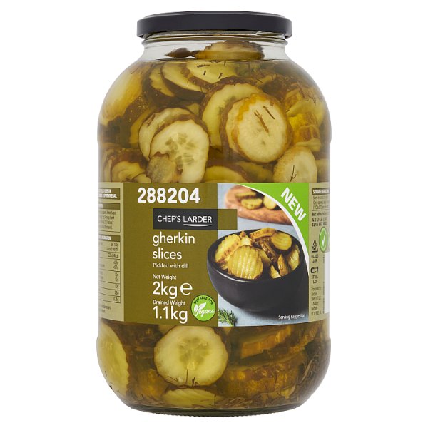 Chef's Larder Gherkin Slices 2kg (Pack of 1)