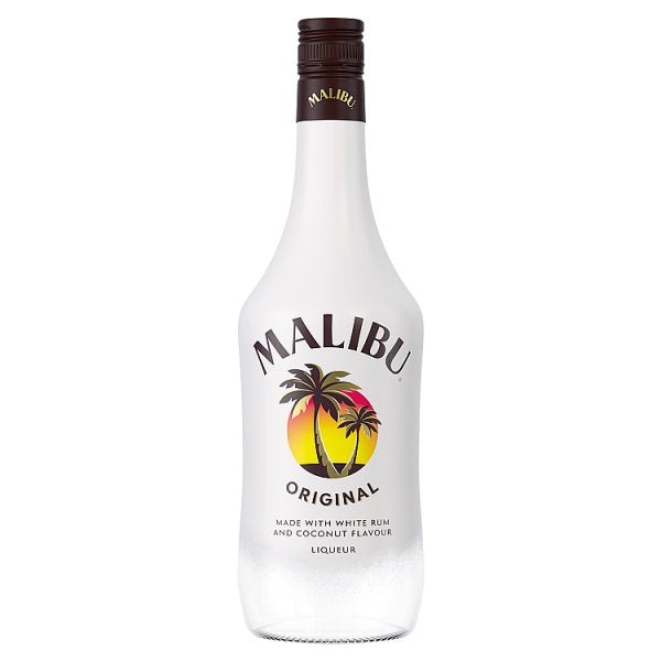 Malibu Original White Rum with Coconut Flavour 1L (Pack of 6)