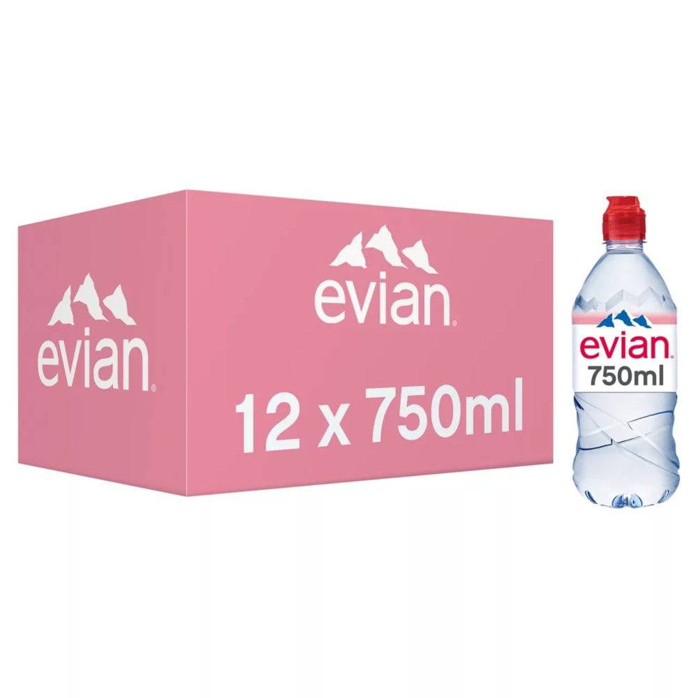 evian Still Natural Miniral Water 12 x 750ml (Pack of 12) - Bulkbuydirect