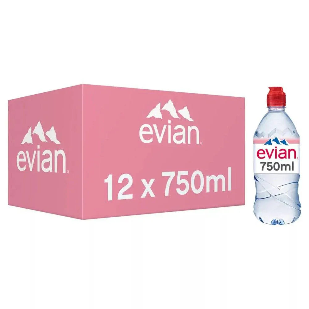 evian Still Natural Miniral Water 12 x 750ml (Pack of 12) - Bulkbuydirect