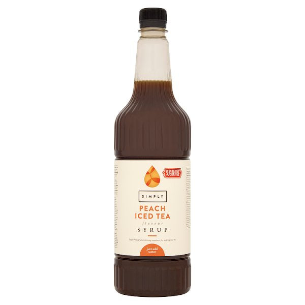 Simply Sugar Free Peach Iced Tea Flavour Syrup 1L (Pack of 6)