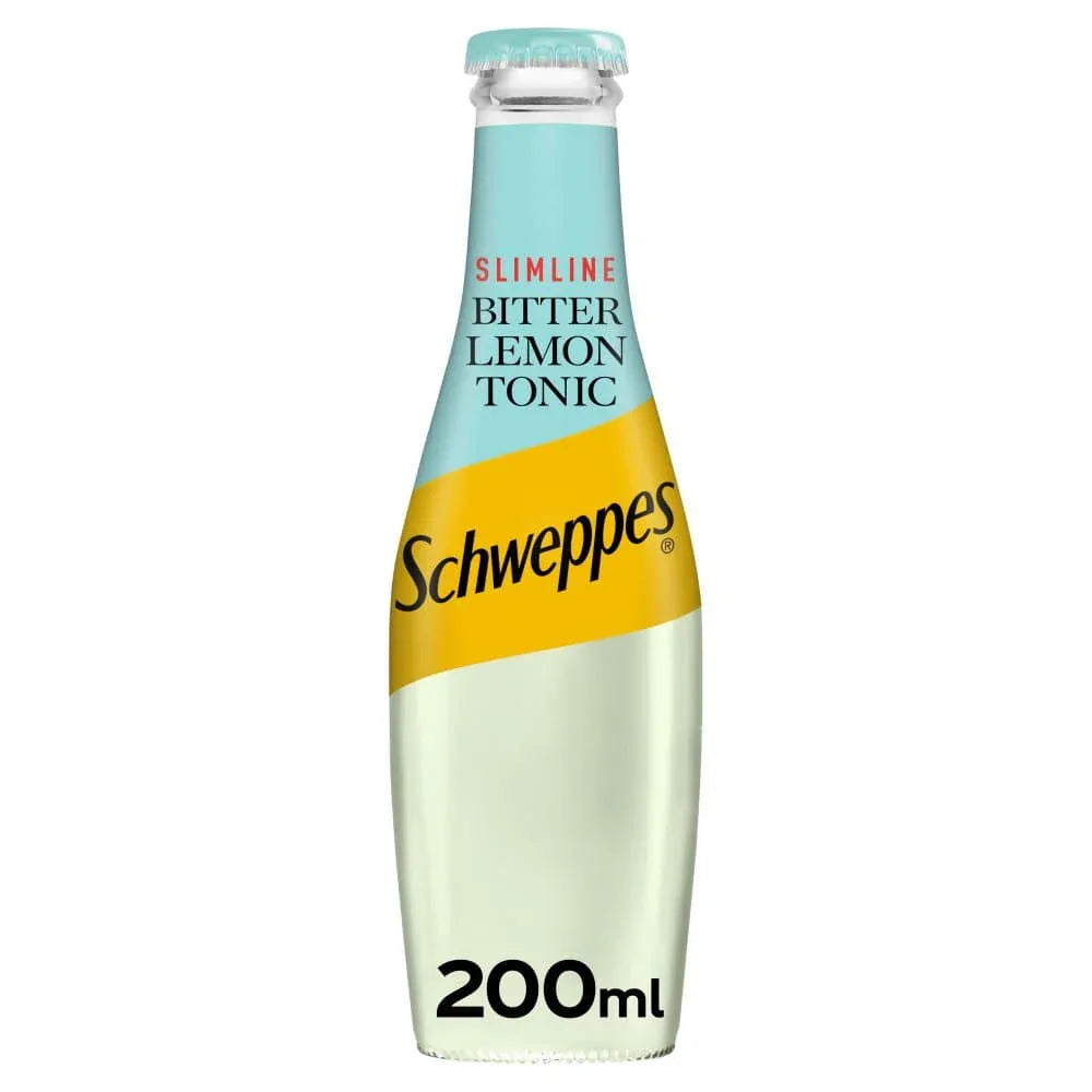Schweppes Slimline Bitter Lemon 24 x 200ml (Pack of 24) - Bulkbuydirect