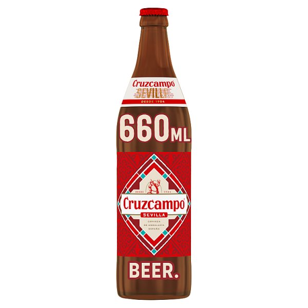 Cruzcampo Sevilla Lager Beer Bottle 660ml (Pack of 12)