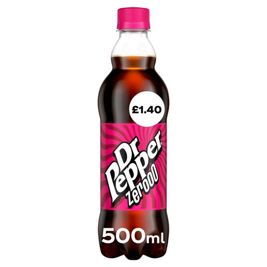Dr Pepper Zero 12 x 500ml (Pack of 12) - Bulkbuydirect