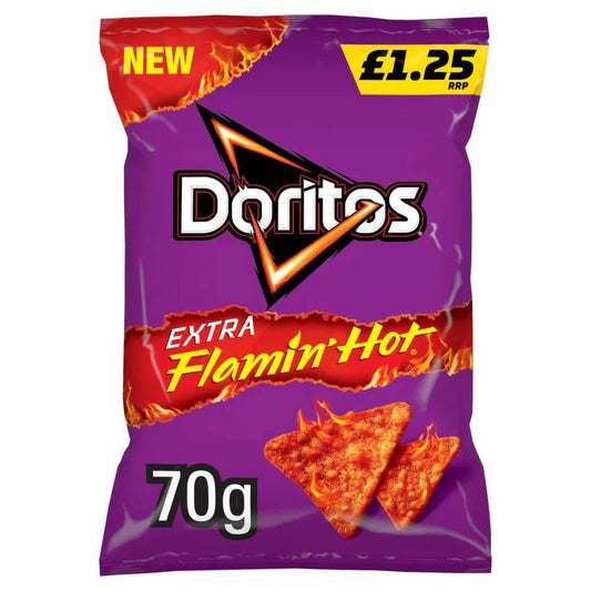 Doritos Flamin' Hot Sharing Bag Crisps (15 x 70g) - Bulkbuydirect