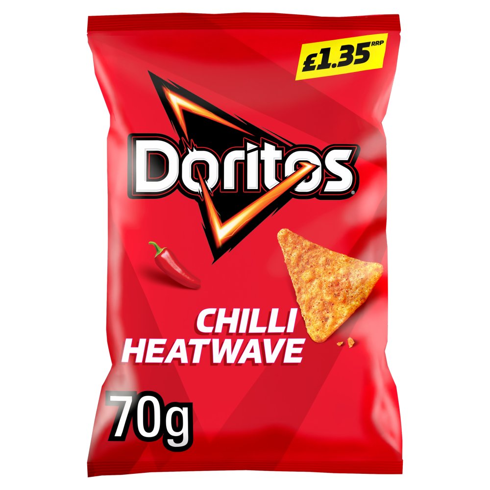 Doritos Chilli Heatwave Tortilla Chips Sharing Bag Crisps (18 x 70g)