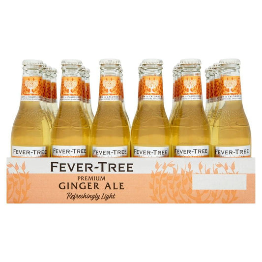 Fever-Tree Refreshingly Light Premium Ginger Ale 24 x 200ml (Pack of 24) - Bulkbuydirect