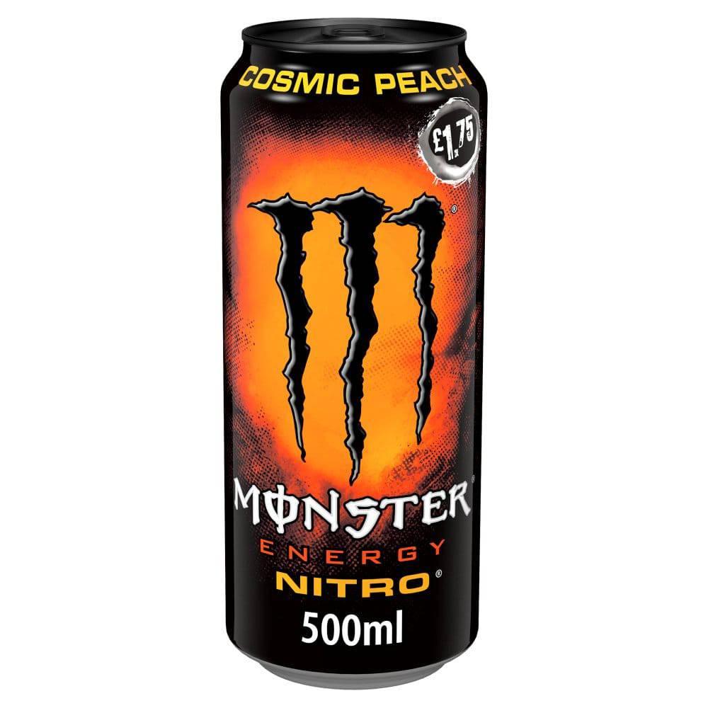 Monster Energy Drink Nitro Cosmic Peach 500ml 12 x 500ml (Pack of 12) - Bulkbuydirect