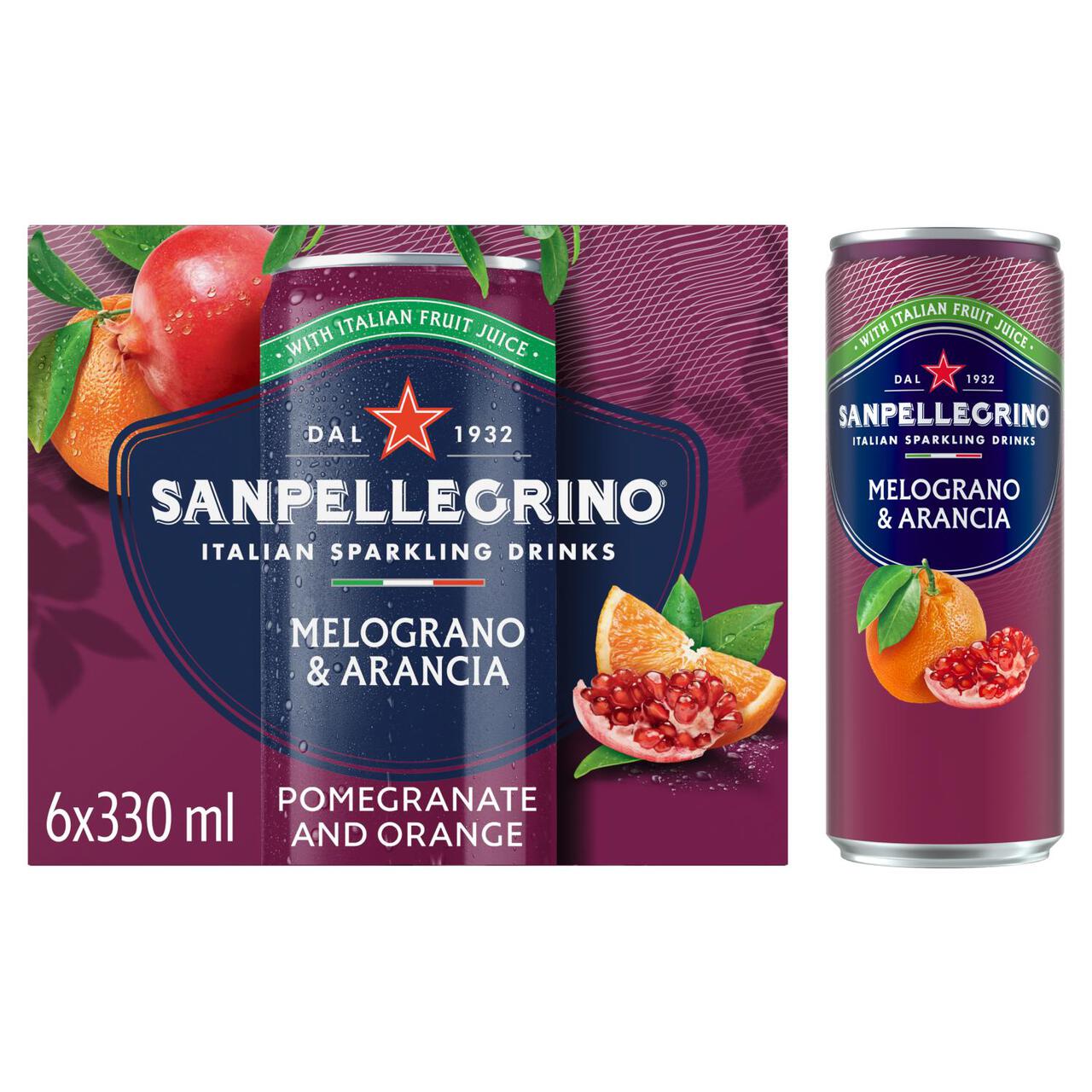 San Pellengrino Pomegranate & Orange 6 x 330ml (Pack of 6)