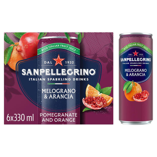 San Pellengrino Pomegranate & Orange 6 x 330ml (Pack of 6) - Bulkbuydirect