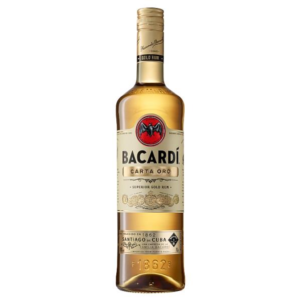 Bacardi Carta Oro Gold Rum 70cl (Pack of 1)