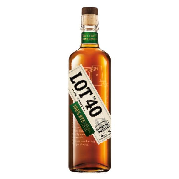 Lot No 40 Rye Whisky 70cl (Pack of 1)