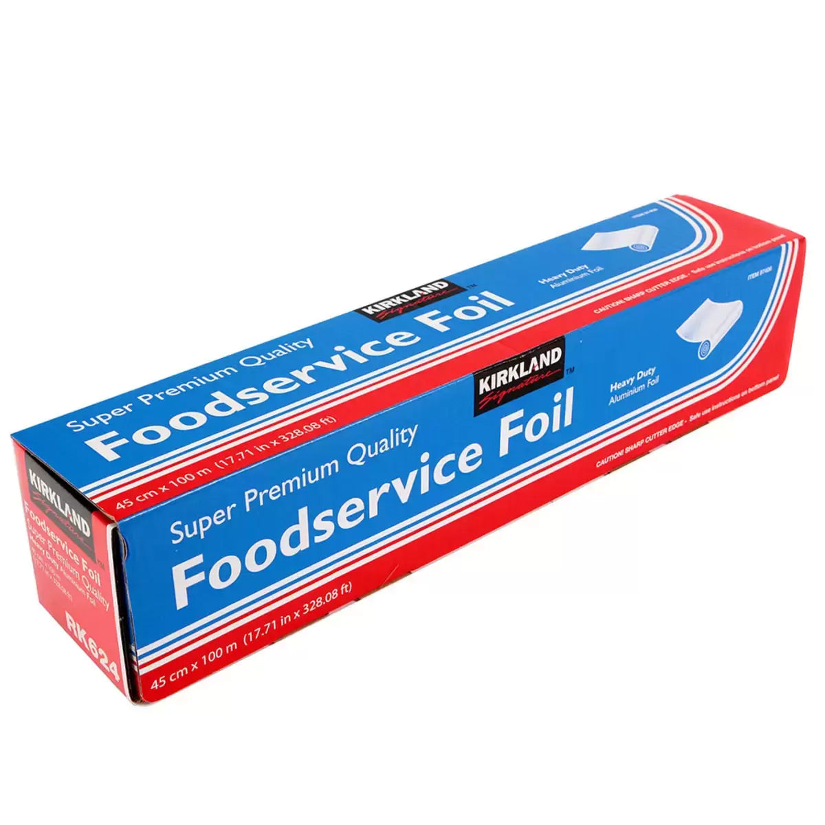 Kirkland Signature Foodservice Aluminium Foil Heavy Duty Super Premium Quality 45cm x 100m (Pack of 1) - Bulkbuydirect
