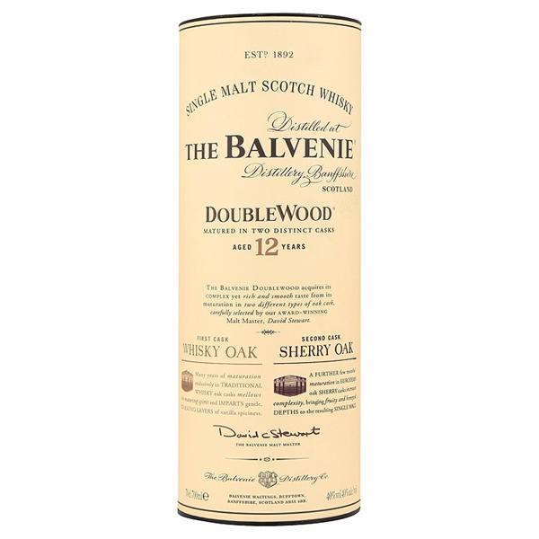 The Balvenie DoubleWood Aged 12 Years Single Malt Scotch Whisky 70cl (Pack of 1)