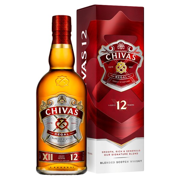 Chivas Regal 12 Year Old Blended Scotch Whisky 70cl (Pack of 6)