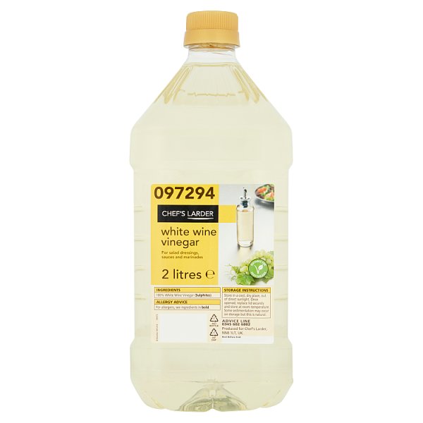 Chef's Larder White Wine Vinegar 2 Litres (Pack of 1)