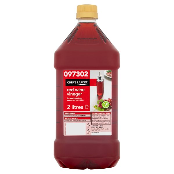 Chef's Larder Red Wine Vinegar 2 Litres (Pack of 6)