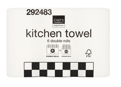 Chef's Essentials 6 Kitchen Towel Rolls
