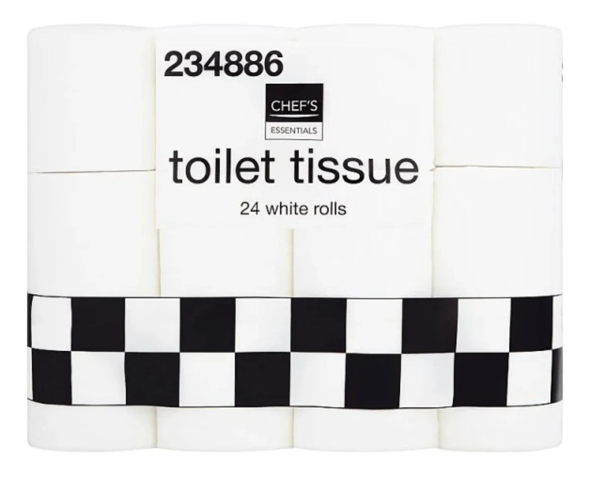 Chef's Essentials Toilet Tissue 24 White Rolls - Bulkbuydirect