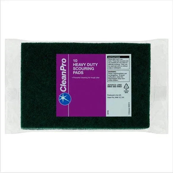 CleanPro 10 Heavy Duty Scouring Pads (Pack of 1) - Bulkbuydirect