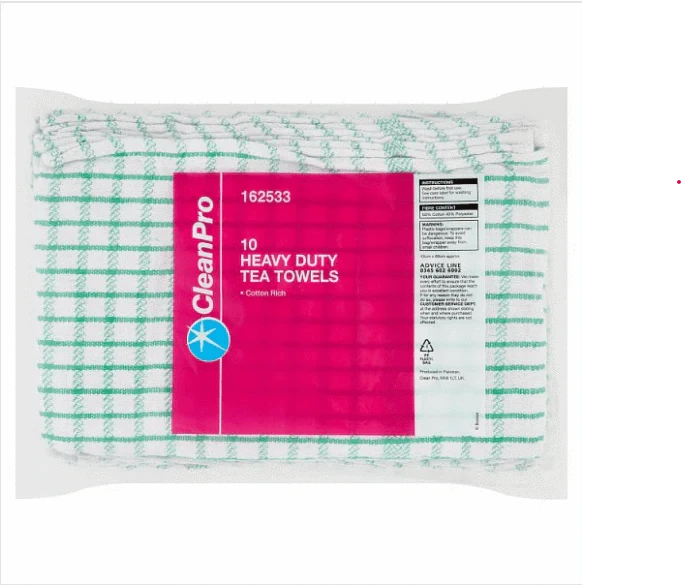 CleanPro 10 Heavy Duty Tea Towels (Pack of 15) - Bulkbuydirect