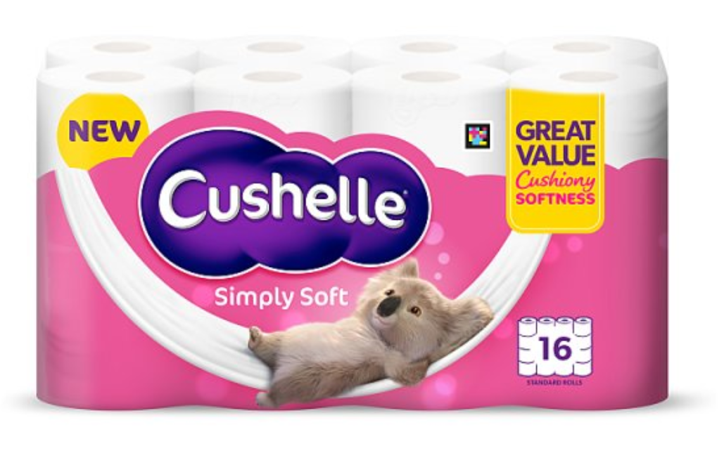 Cushelle Simply Soft Toilet Roll 16 Standard Rolls