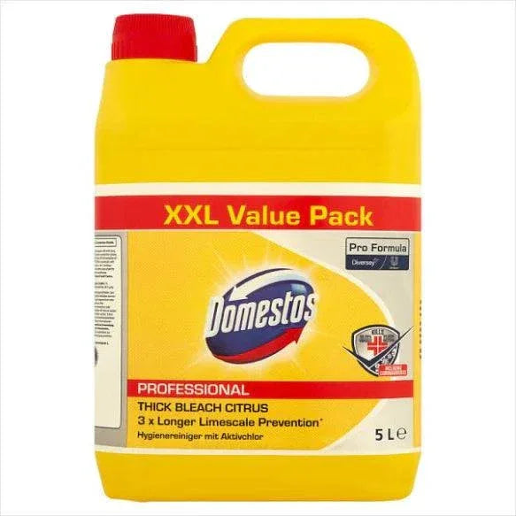 Domestos Pro Formula Professional Thick Bleach Citrus 5L (Pack of 1) - Bulkbuydirect