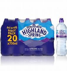 Highland Spring Still Spring Water 20x750ml Sports Cap - Bulkbuydirect