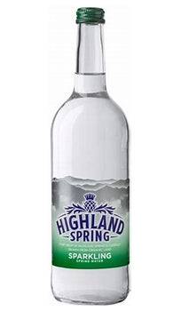 Highland Spring Sparkling Water Glass Bottles 24x330ml - Bulkbuydirect