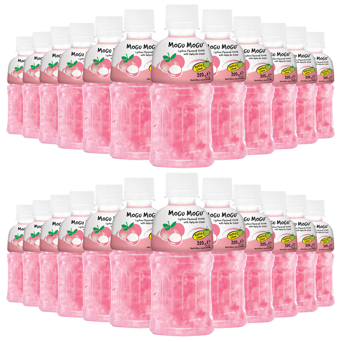 Mogu Mogu Lychee Drink 24 x 320ml | Bursting with Lychee Goodness in Every Sip