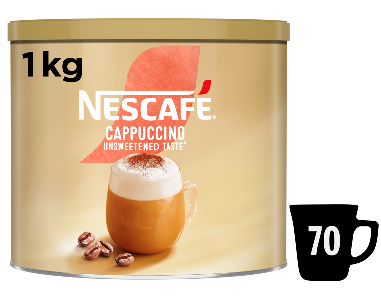 NESCAFE Gold Cappuccino Unsweetened Taste Instant Coffee 1kg Tin (Pack of 3)
