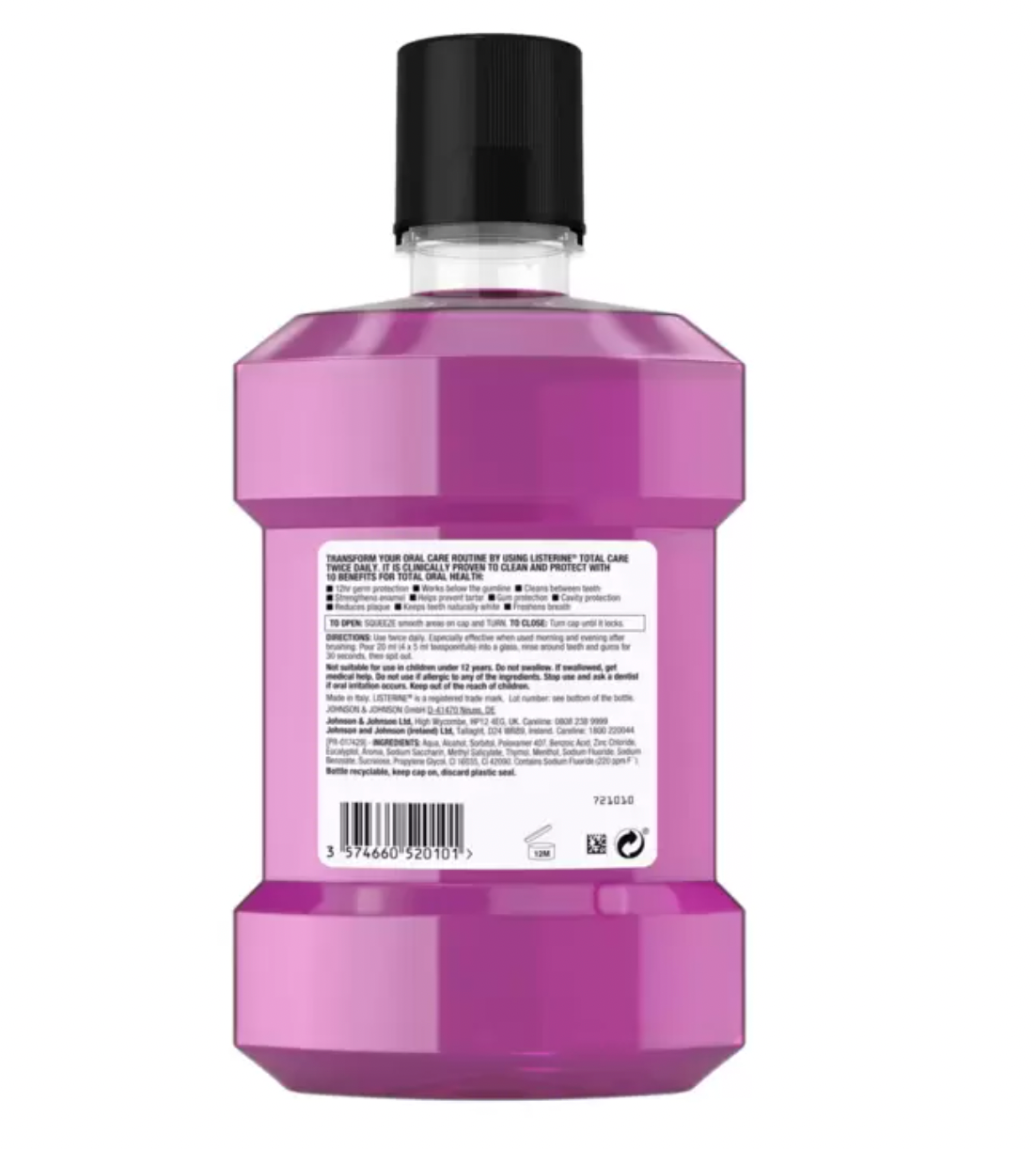 Listerine Total Care 10-in-1 Mouthwash, 2 x 1L - Complete Oral Wellness in Every Rinse