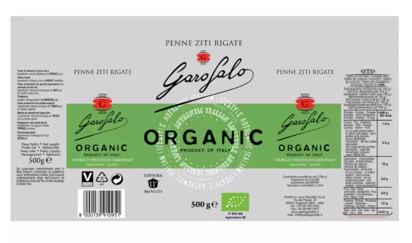 Garofalo Organic Pasta Variety Pack, 6 x 500g