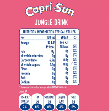Capri Sun Jungle Juice 4 x 8 x 200ml - Tropical Bliss in Every Pouch