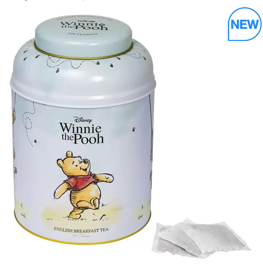 New English Teas Winnie The Pooh English Breakfast Tea Caddy, 240 Pack - Whimsical Charms for Charming Mornings